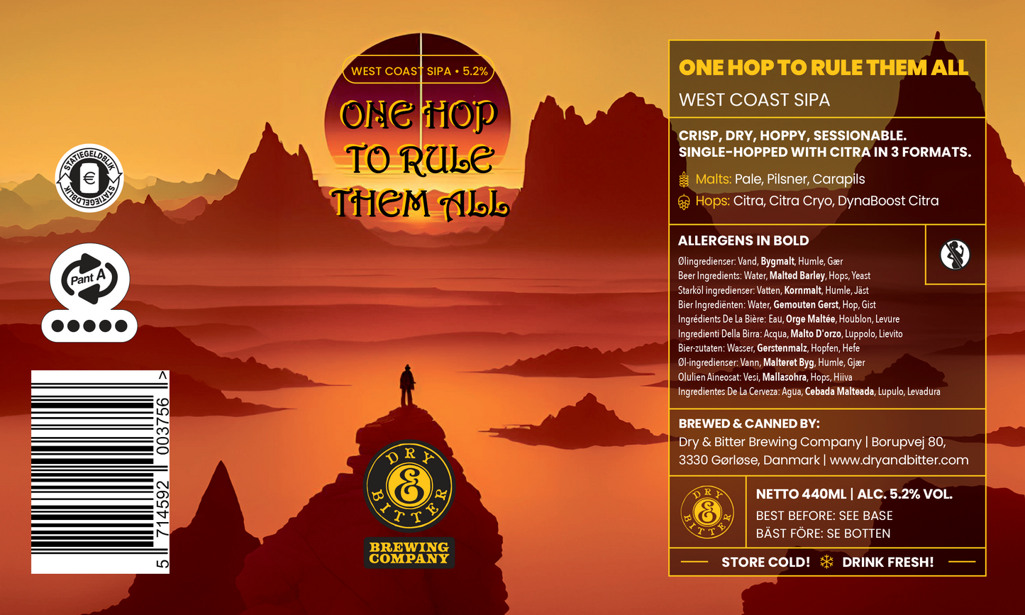 One Hop To Rule Them All | West Coast Session IPA